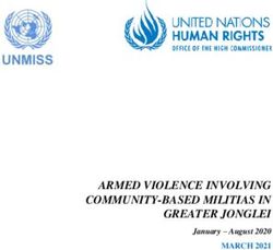 ARMED VIOLENCE INVOLVING COMMUNITY-BASED MILITIAS IN GREATER JONGLEI - MARCH 2021 - OHCHR