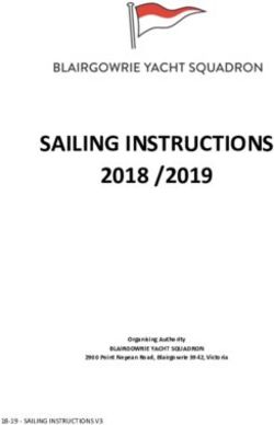 SAILING INSTRUCTIONS 2018 /2019