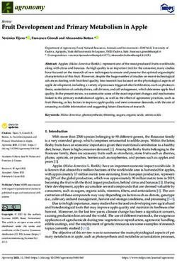 Fruit Development and Primary Metabolism in Apple - MDPI
