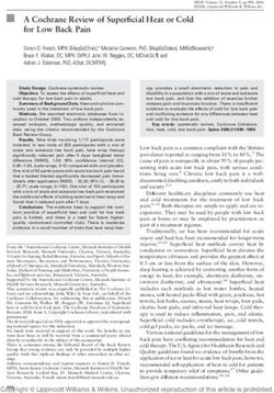 A Cochrane Review of Superficial Heat or Cold for Low Back Pain
