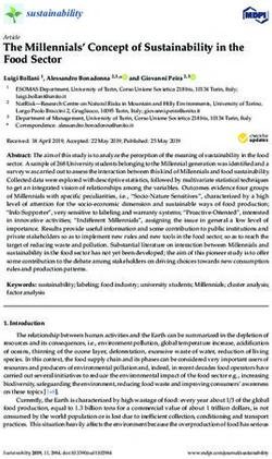 The Millennials' Concept of Sustainability in the Food Sector - MDPI