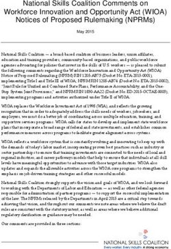 National Skills Coalition Comments on Workforce Innovation and Opportunity Act (WIOA) Notices of Proposed Rulemaking (NPRMs)