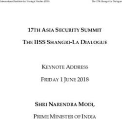 THE IISS SHANGRI-LA DIALOGUE - 17TH ASIA SECURITY SUMMIT FRIDAY 1 JUNE 2018