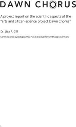 A project report on the scientific aspects of the "arts and citizen-science project Dawn Chorus" - Dr. Lisa F. Gill