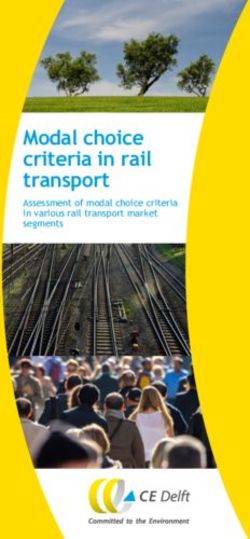 Modal choice criteria in rail transport - Assessment of modal choice criteria in various rail transport market segments - CE Delft