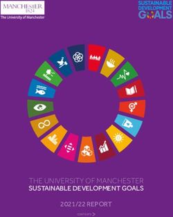 THE UNIVERSITY OF MANCHESTER SUSTAINABLE DEVELOPMENT GOALS - 2021/22 REPORT