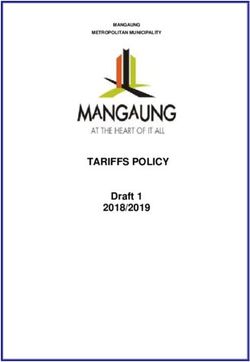 TARIFFS POLICY Draft 1 2018/2019 - MANGAUNG METROPOLITAN MUNICIPALITY - Mangaung Metropolitan ...