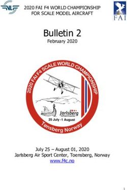 Bulletin 2 2020 FAI F4 WORLD CHAMPIONSHIP FOR SCALE MODEL AIRCRAFT - February 2020 - July 25 - August 01, 2020 Jarlsberg Air Sport Center ...