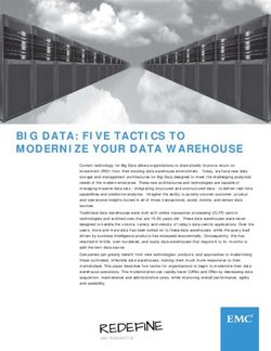 BIG DATA: FIVE TACTICS TO MODERNIZE YOUR DATA WAREHOUSE