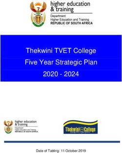 Thekwini TVET College Five Year Strategic Plan 2020 2024 - Date of Tabling: 11 October 2019