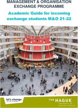 MANAGEMENT & ORGANISATION EXCHANGE PROGRAMME - Academic Guide for incoming exchange students M&O 21-22