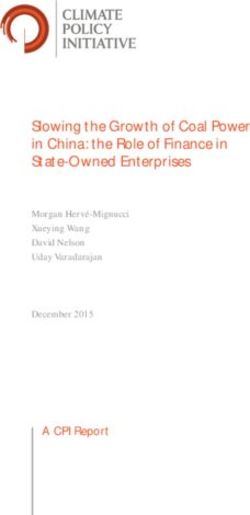 Slowing the Growth of Coal Power in China: the Role of Finance in State-Owned Enterprises - Morgan Hervé-Mignucci Xueying Wang David Nelson Uday ...