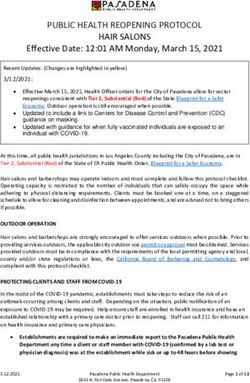 PUBLIC HEALTH REOPENING PROTOCOL HAIR SALONS - City of Pasadena
