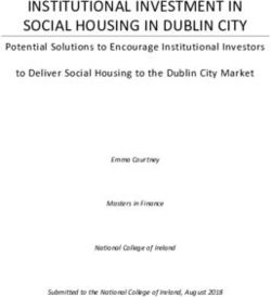 INSTITUTIONAL INVESTMENT IN SOCIAL HOUSING IN DUBLIN CITY