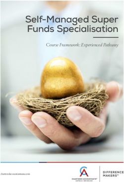 Self-Managed Super Funds Specialisation - Course Framework: Experienced Pathway - Chartered ...