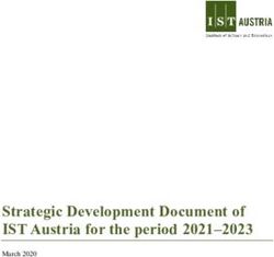 Strategic Development Document of IST Austria for the period 2021-2023