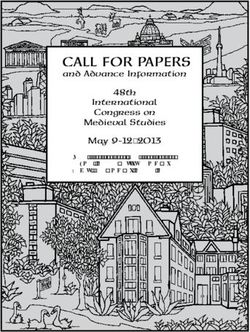 CCALL FOR PAPERS and Advance Information 48th International Congress on Medieval Studies May 9-12, 2013