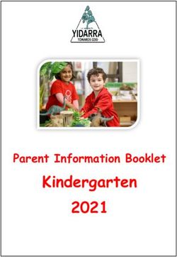 Kindergarten 2021 Parent Information Booklet - Yidarra Catholic Primary School