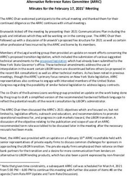 Alternative Reference Rates Committee (ARRC) Minutes for the February 17, 20211 Meeting