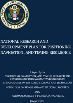 NATIONAL RESEARCH AND DEVELOPMENT PLAN FOR POSITIONING, NAVIGATION, AND TIMING RESILIENCE - GPS: The Global ...