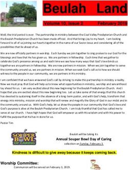 BEULAH LAND VOLUME10,ISSUE2 FEBRUARY2019 - BEULAH PRESBYTERIAN CHURCH