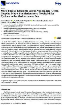 Multi-Physics Ensemble versus Atmosphere-Ocean Coupled Model Simulations for a Tropical-Like Cyclone in the Mediterranean Sea - MDPI