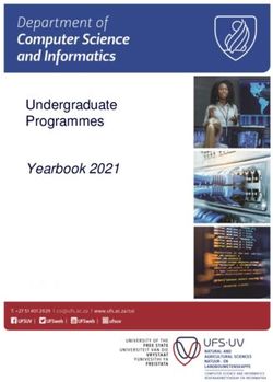Undergraduate Programmes - Yearbook 2021 - UFS