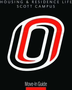 Move-In Guide - HOUSING & RESIDENCE LIFE SCOTT CAMPUS