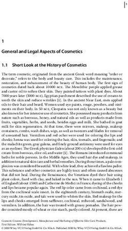 General and Legal Aspects of Cosmetics - Wiley-VCH