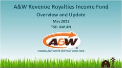 A&W Revenue Royalties Income Fund - Overview and Update TSE: AW.UN May 2021 - A&W Revenue Royalties ...