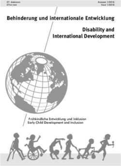 Behinderung und internationale Entwicklung Disability and International Development - Frühkindliche Entwicklung und Inklusion Early Child ...