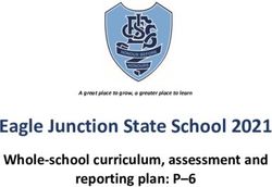 Eagle Junction State School 2021 - Whole-school curriculum, assessment and reporting plan: P-6