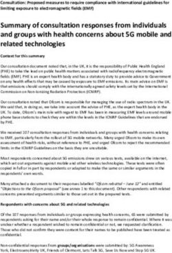 Summary of consultation responses from individuals and groups with health concerns about 5G mobile and related technologies - Ofcom