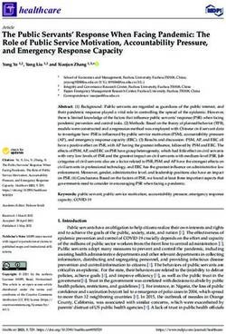 The Public Servants' Response When Facing Pandemic: The Role of Public Service Motivation, Accountability Pressure, and Emergency Response ...