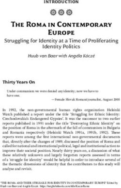 The Roma in Contemporary Europe - Struggling for Identity at a Time of Proliferating Identity Politics - Berghahn ...