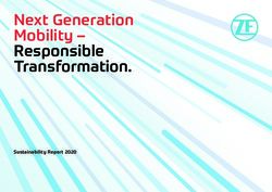 Next Generation Mobility - Responsible Transformation - Sustainability Report 2020