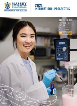 2021 INTERNATIONAL PROSPECTUS - RANKED IN THE TOP 300 IN THE WORLD - Massey University
