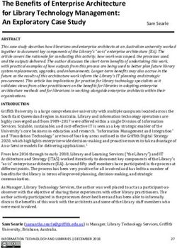 The Benefits of Enterprise Architecture for Library Technology Management: An Exploratory Case Study