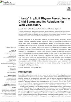 Infants' Implicit Rhyme Perception in Child Songs and Its Relationship With Vocabulary