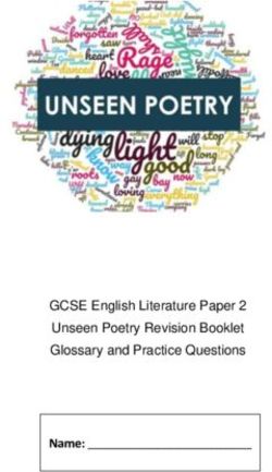 GCSE English Literature Paper 2 Unseen Poetry Revision Booklet Glossary ...