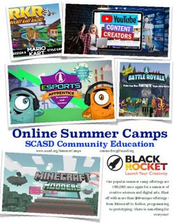 Online Summer Camps SCASD Community Education
