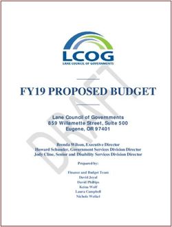 FY19 PROPOSED BUDGET - Lane Council of Governments