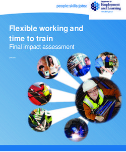Flexible working and time to train - Final impact assessment