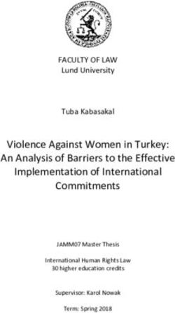 Violence Against Women in Turkey: An Analysis of Barriers to the Effective Implementation of International Commitments - Lund University Publications