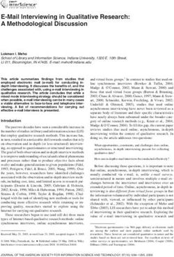 E-Mail Interviewing in Qualitative Research: A Methodological Discussion