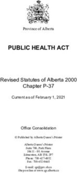 PUBLIC HEALTH ACT Revised Statutes of Alberta 2000 Chapter P-37 - Government ...