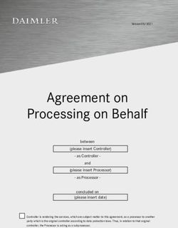 Agreement on Processing on Behalf - Daimler
