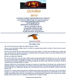 October 2018 - Clifton Forge Presbyterian Church