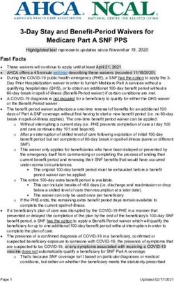 3-Day Stay and Benefit-Period Waivers for Medicare Part A SNF PPS
