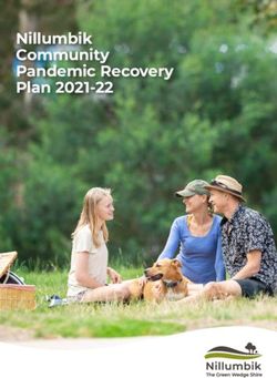 Nillumbik Community Pandemic Recovery Plan 2021-22